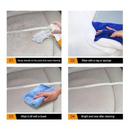 Multi-Purpose Foam Cleaner Spray for Car & Home Deep Cleaning Leather Seat Kitchen Bathroom Stain Remover Degreaser