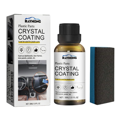 30Ml Plastic Restorer for Car Easy to Use Plastic Part Refurbishment Crystal Coating Refurbish Agent with Sponge Long Lasting
