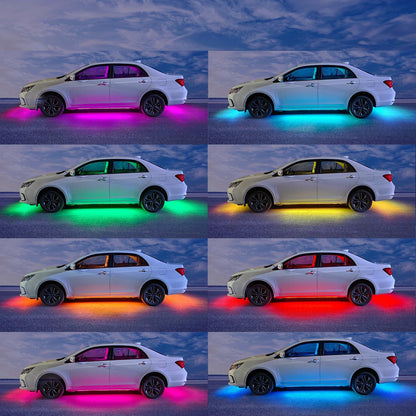 Underglow Kit for Car, Led Underglow Lights with App and Remote Control, 16 Million RGB Colors, 29 Preset Modes, Music & DIY Mode, under Car Led Lights Exterior for Suvs, Trucks, DC 12V