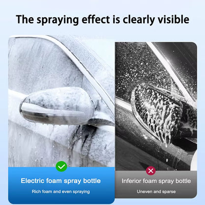 1.5L Car Electric Foam Spray Bottle Wireless Charging Pneumatic Sprayer Fast Foaming Bottle Car Wash Household Garden