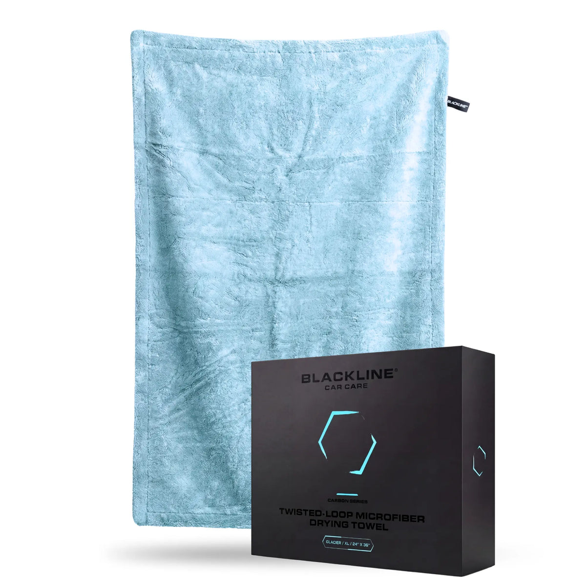 BLACKLINE® Twisted-Loop Microfiber Towel for Cars - 24”X36”, 1300 GSM Premium Weave, Soft Scratch-Safe Cloth, Durable Absorbent Cloth, Post-Wash Dry, Car Detailing Products, Vehicle Accessory for Large Vehicles