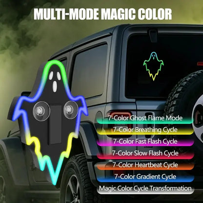 Joytutus Solar-Powered Wireless LED Neon Car Atmosphere Lamp - Triangular Heart Shape C-Pillar Interior Lighting, Eco-Friendly Modern Auto Accessory, Girly Car Accessory, Girly Car Accessorieshalloween-Appropriate Gift
