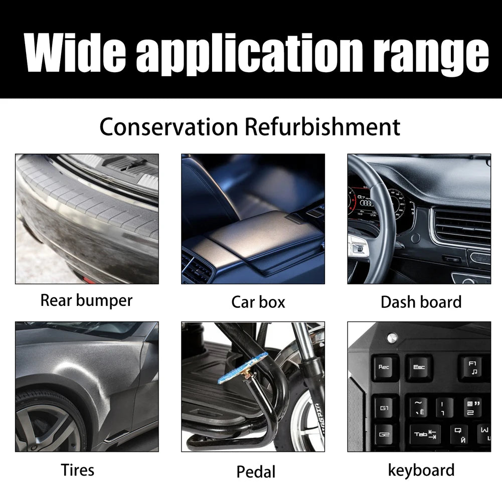 30Ml Plastic Restorer for Car Easy to Use Plastic Part Refurbishment Crystal Coating Refurbish Agent with Sponge Long Lasting