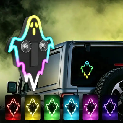 Joytutus Solar-Powered Wireless LED Neon Car Atmosphere Lamp - Triangular Heart Shape C-Pillar Interior Lighting, Eco-Friendly Modern Auto Accessory, Girly Car Accessory, Girly Car Accessorieshalloween-Appropriate Gift