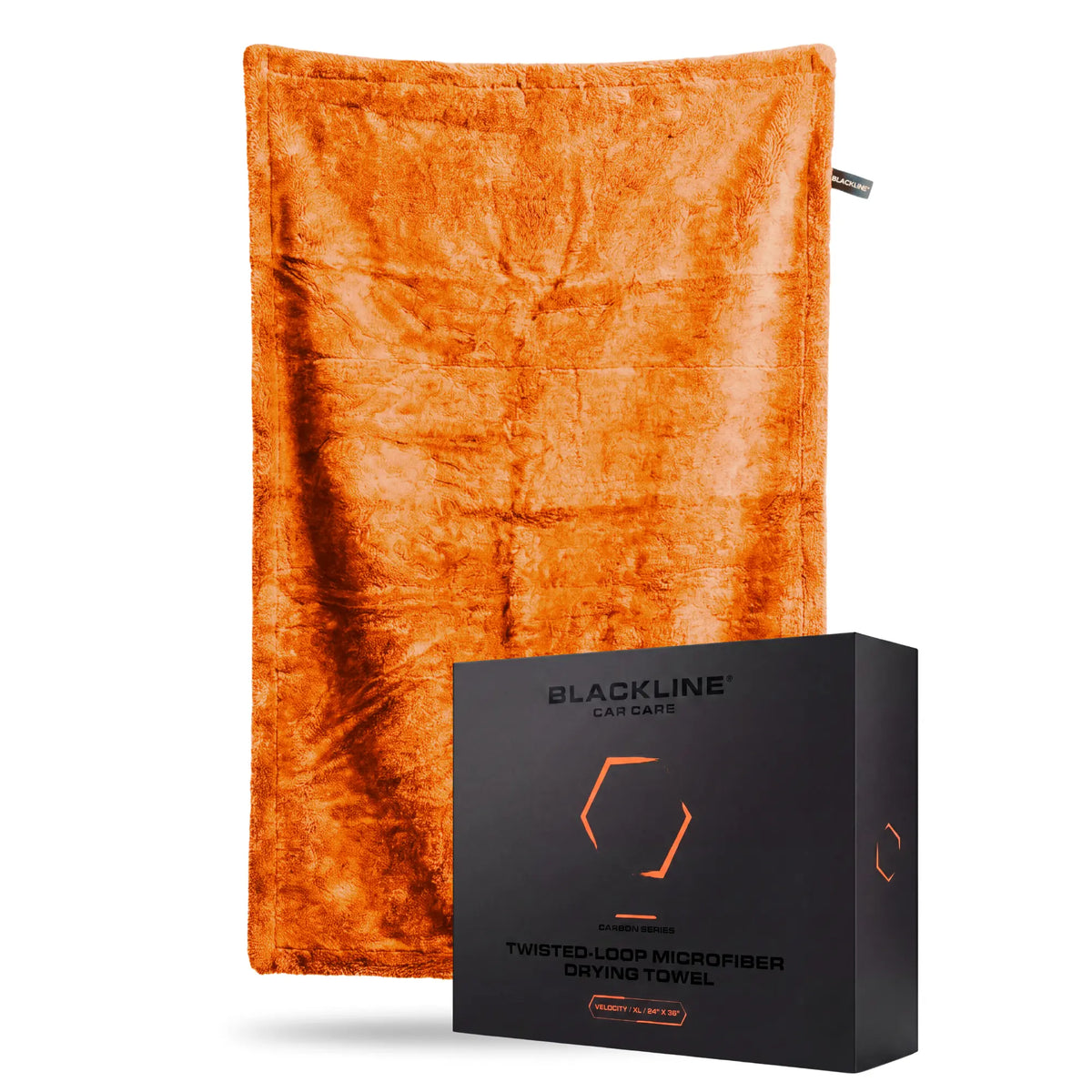 BLACKLINE® Twisted-Loop Microfiber Towel for Cars - 24”X36”, 1300 GSM Premium Weave, Soft Scratch-Safe Cloth, Durable Absorbent Cloth, Post-Wash Dry, Car Detailing Products, Vehicle Accessory for Large Vehicles