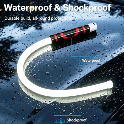 Bendable LED Flashlight Stick – 27" Flexible Rechargeable LED Work Light, High Lumen Hands-Free Inspection Light for Car Repair, under Hood, Garage, Mechanic, DIY, Camping & Emergency Roadside
