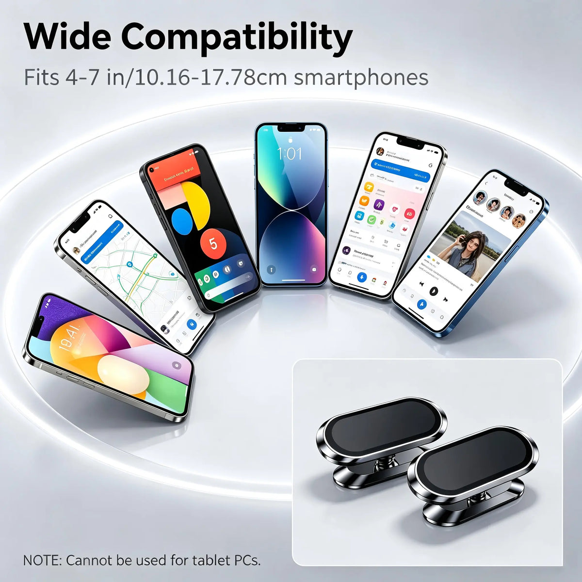 2/3PCS Magnetic Phone Holders to Tablet Mounts Car Phone Holder 2/3Pcs Car Magnetic Phone Holder Mount Universal Suction Cup Navigation Support Adjustable 360 Rotation for Automotive Supplies Phone Holder for Car