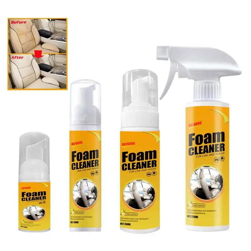 Multi-Purpose Foam Cleaner Spray for Car & Home Deep Cleaning Leather Seat Kitchen Bathroom Stain Remover Degreaser