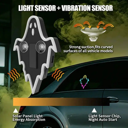 Joytutus Solar-Powered Wireless LED Neon Car Atmosphere Lamp - Triangular Heart Shape C-Pillar Interior Lighting, Eco-Friendly Modern Auto Accessory, Girly Car Accessory, Girly Car Accessorieshalloween-Appropriate Gift
