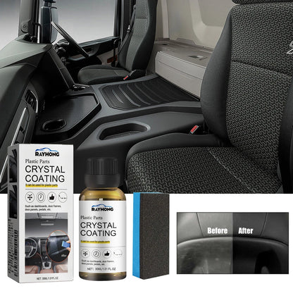 30Ml Plastic Restorer for Car Easy to Use Plastic Part Refurbishment Crystal Coating Refurbish Agent with Sponge Long Lasting