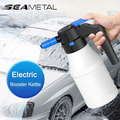 1.5L Car Electric Foam Spray Bottle Wireless Charging Pneumatic Sprayer Fast Foaming Bottle Car Wash Household Garden
