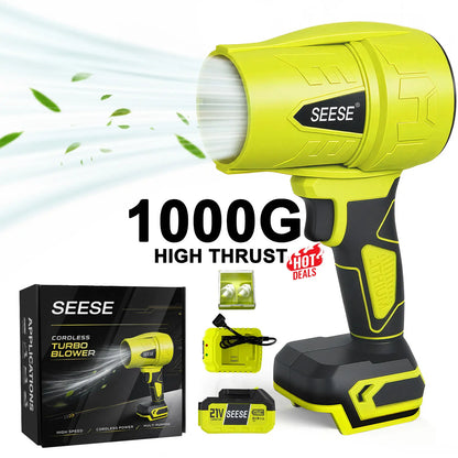 SEESE 21V Cordless Car Washing Combo: 1000 PSI Pressure Washer & Turbo Leaf Blower Kit for Ultimate Car Care, Patio & Garden Cleaning