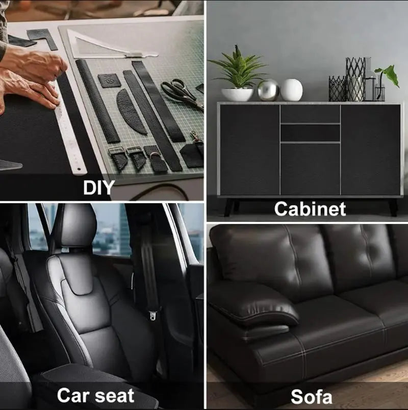 Universal Leather Repair Patch Kit - Self-Adhesive 50X137Cm 1Mm Waterproof Seal Scratch-Resistant Tape, Advanced Adhesive Technology, Instant Fix Solution, Residue-Free Replacement, Fits Sofas & Chairs, Car Seats, Indoor Safe Automotive Accessory